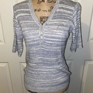 LC Lauren Conrad, ribbed, henley style blouse